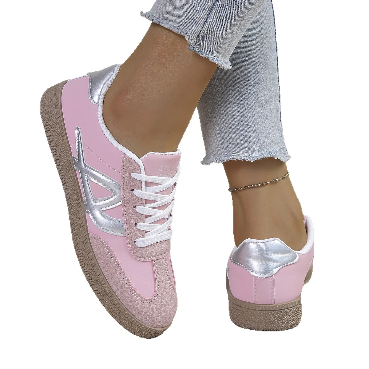 Damen Sportliche Sneakers mit glänzenden Akzenten und innovativer Sohle Heidi Mode - Image 5