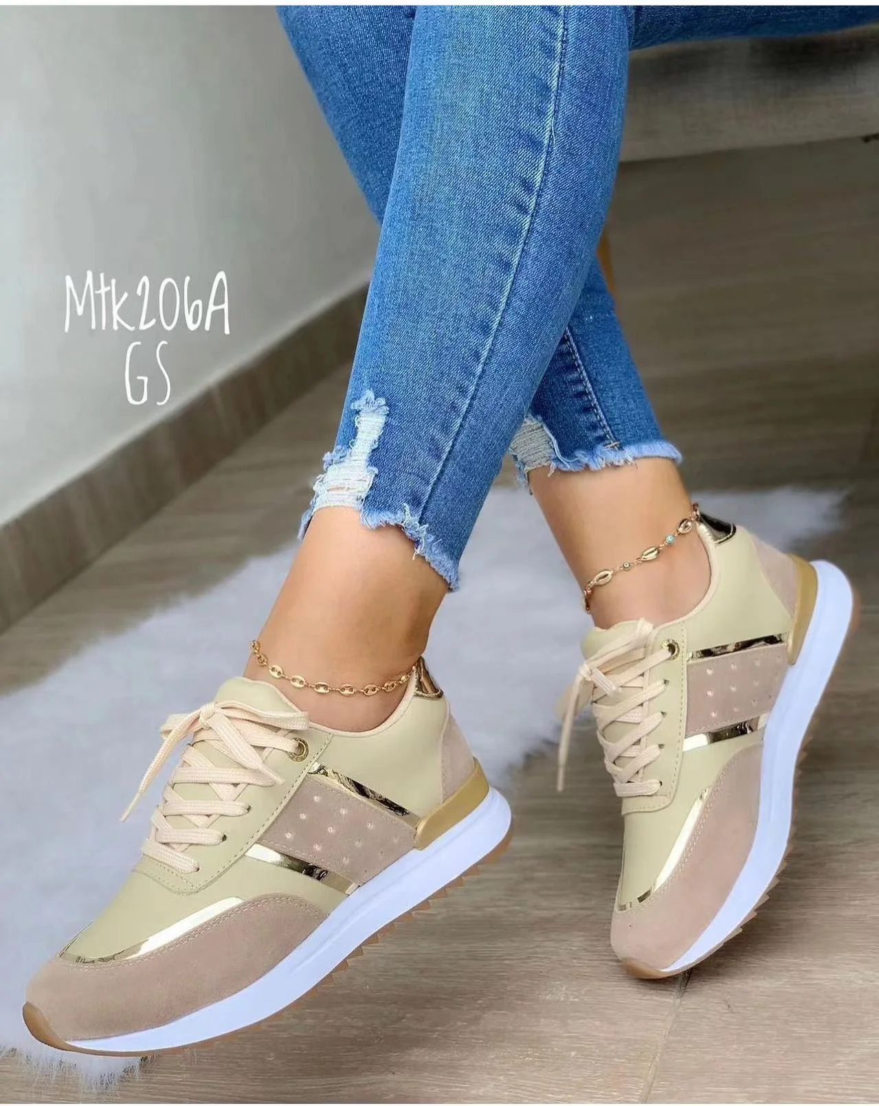 Damen Sportliche Sneakers mit Glitzer-Akzenten Heidi Mode - Image 6