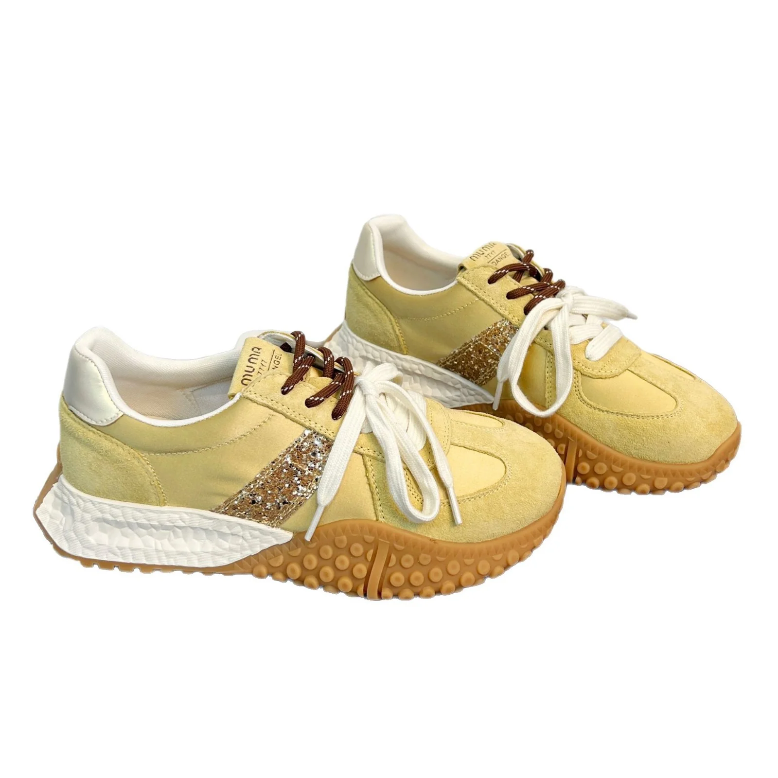 Damen Sportliche Sneakers mit Glitzerapplikationen und rutschfester Sohle Heidi Mode - Image 5