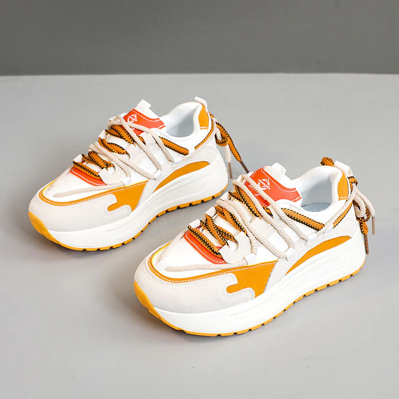 Damen Sportliche Sneakers mit hochgezogenem Sohlenprofil und atmungsaktiver Mesh-Oberfläche Heidi Mode - Image 7