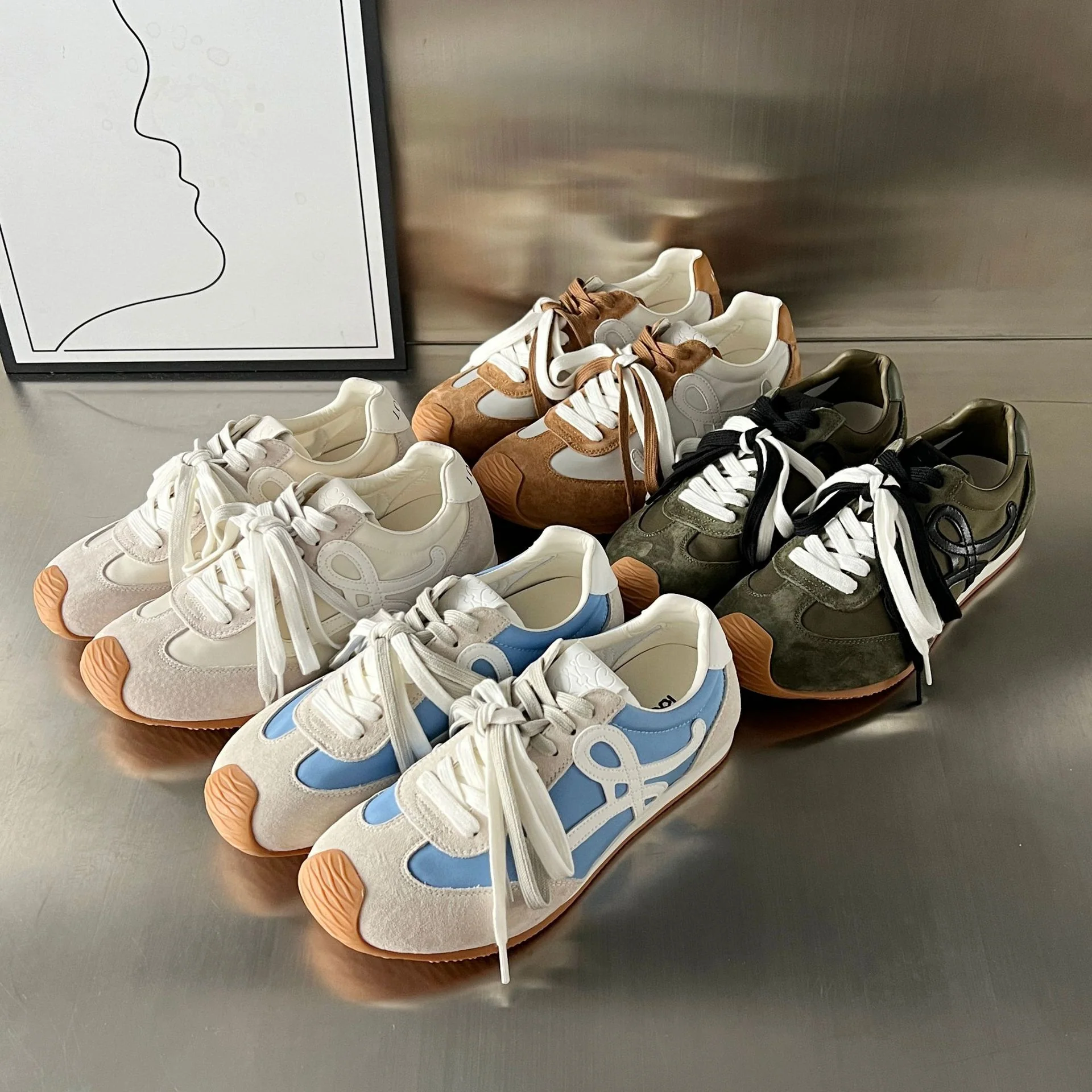 Damen Sportliche Sneakers mit hochwertigem Wildleder und atmungsaktivem Obermaterial Heidi Mode - Image 5
