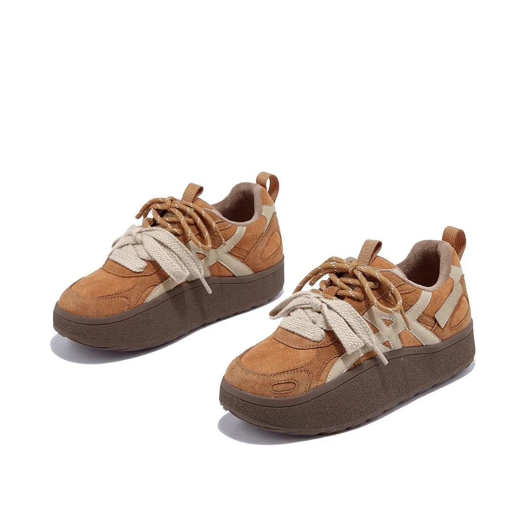 Damen Sportliche Sneakers mit hohem Plateau und modischem Schnürsystem Heidi Mode - Image 2