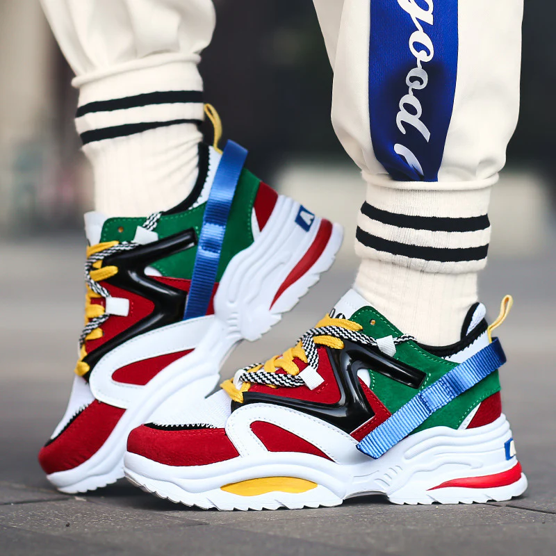 Damen sportliche Sneakers mit innovativem Design und farbenfrohen Akzenten Heidi Mode - Image 2
