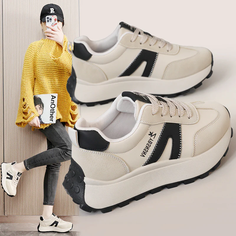 Damen Sportliche Sneakers mit innovativem Profil und rutschfestem Sohlenmaterial Heidi Mode