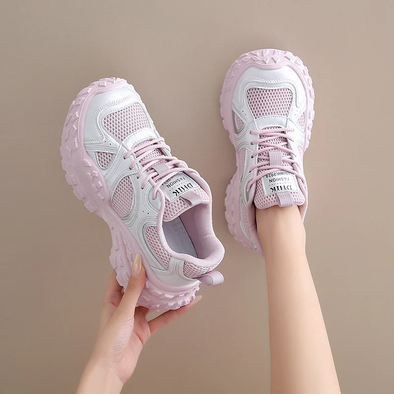 Damen sportliche Sneakers mit innovativem Sohlenprofil und atmungsaktiver Mesh-Konstruktion Heidi Mode - Image 4