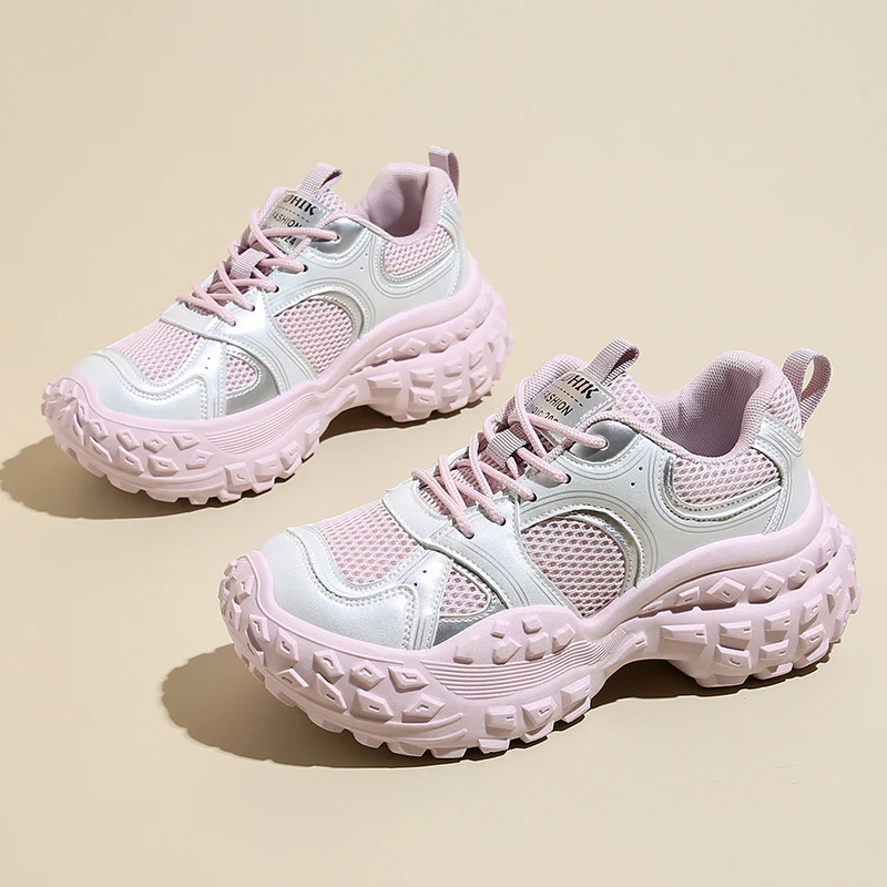 Damen sportliche Sneakers mit innovativem Sohlenprofil und atmungsaktiver Mesh-Konstruktion Heidi Mode - Image 7