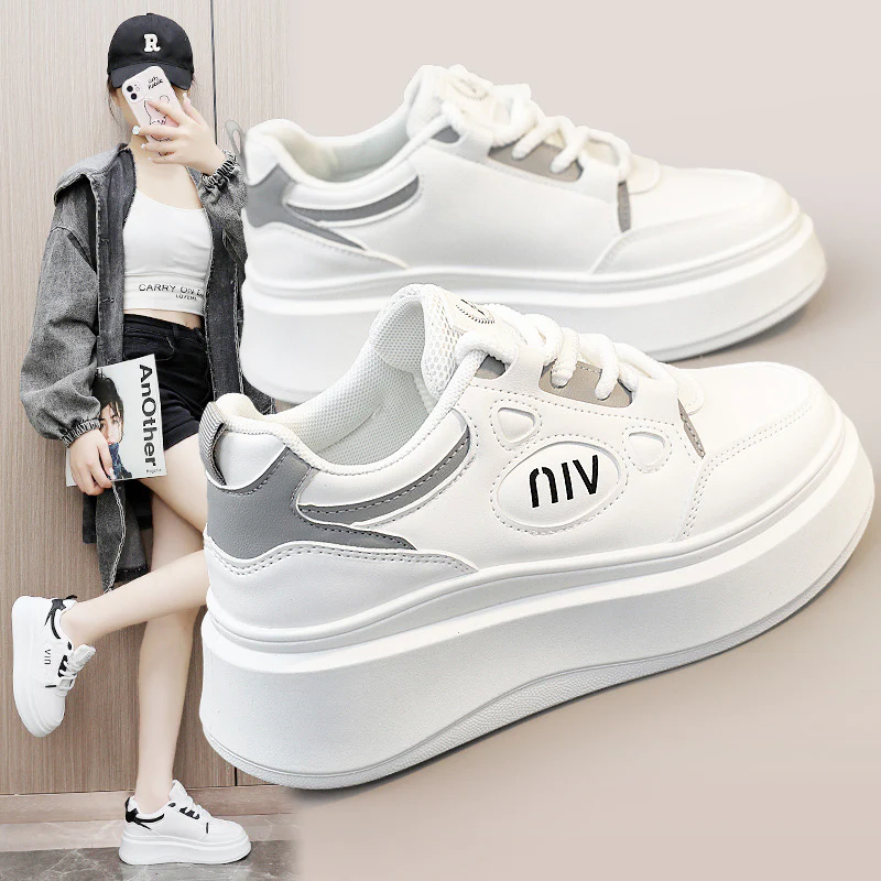 Damen Sportliche Sneakers mit innovativer Plateau-Sohle und modischem Design Heidi Mode
