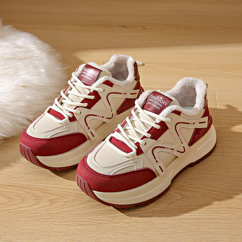Damen Sportliche Sneakers mit kuscheligem Innenfutter und robustem Profil Heidi Mode - Image 7