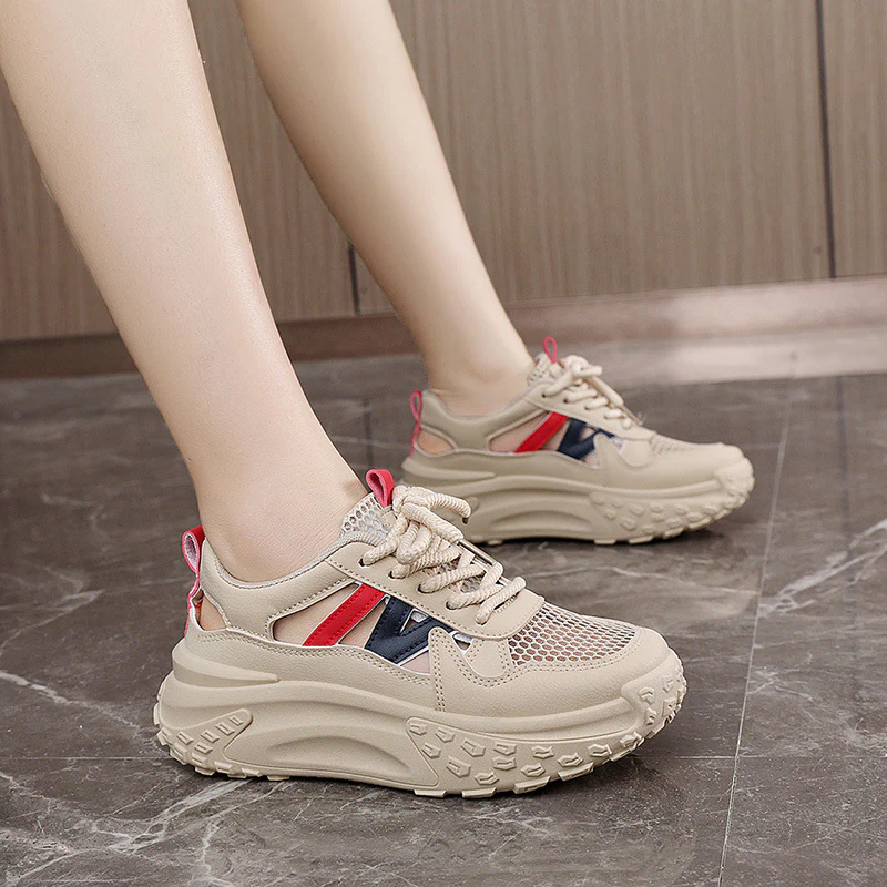 Damen Sportliche Sneakers mit luftdurchlässigem Obermaterial und rutschfester Sohle Heidi Mode - Image 3