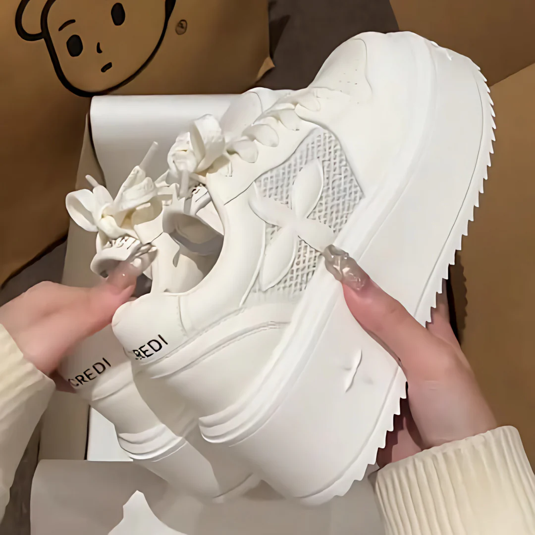 Damen Sportliche Sneakers mit luftdurchlässiger Mesh-Oberfläche und plattenförmiger Sohle Heidi Mode - Image 6