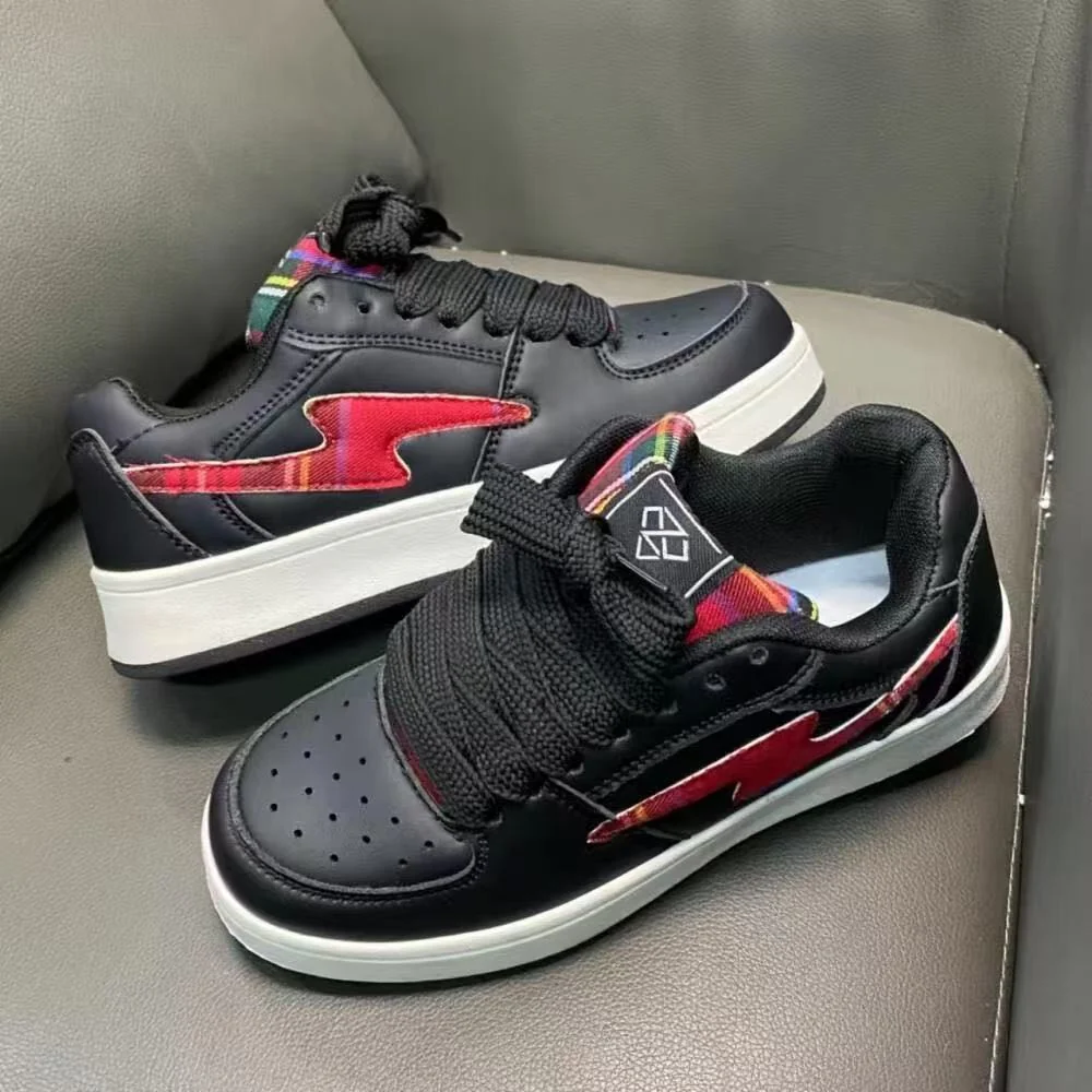 Damen Sportliche Sneakers mit modernem Karomuster und rutschfester Sohle Heidi Mode - Image 3