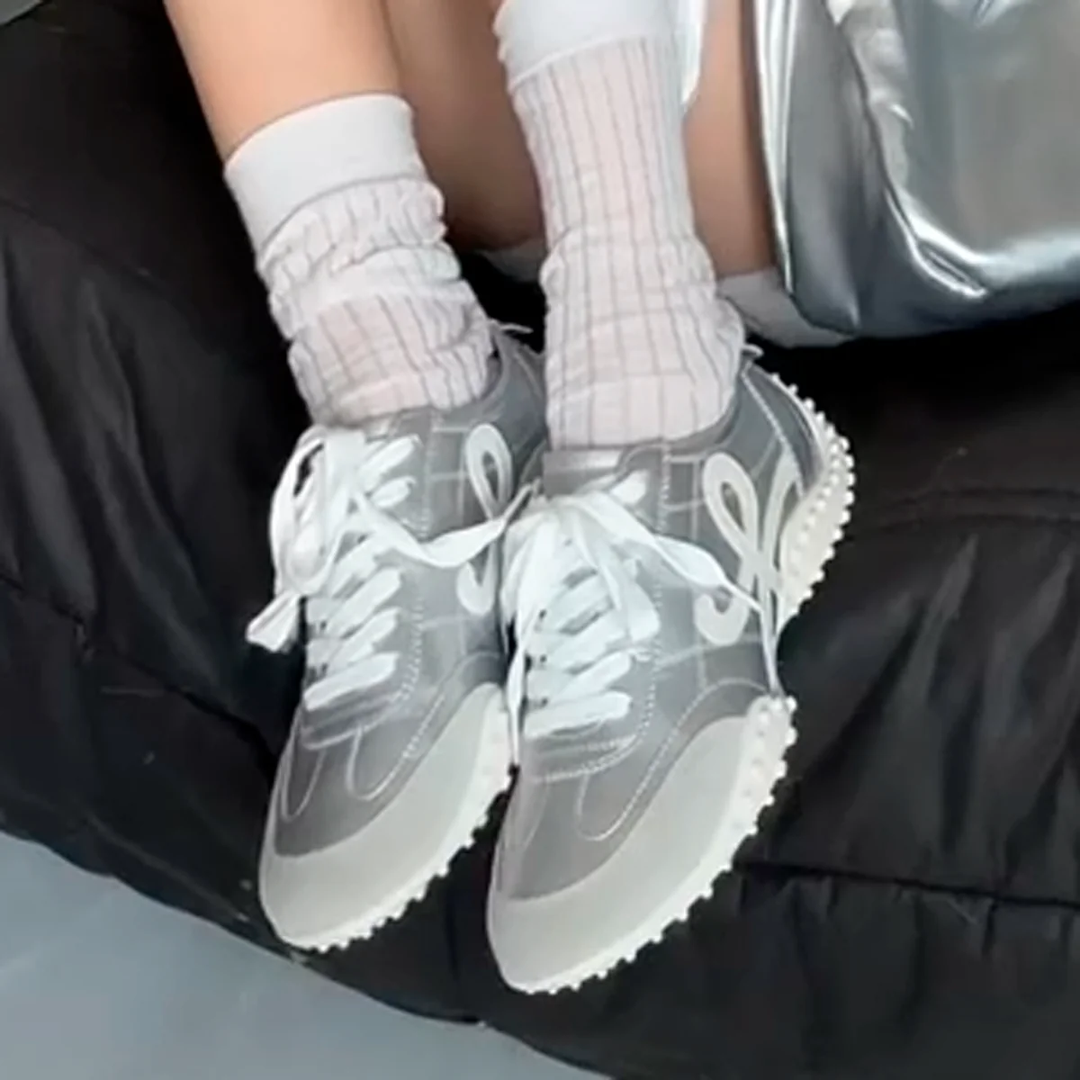 Damen Sportliche Sneakers mit modernem Obermaterial und rutschfester Sohle Heidi Mode