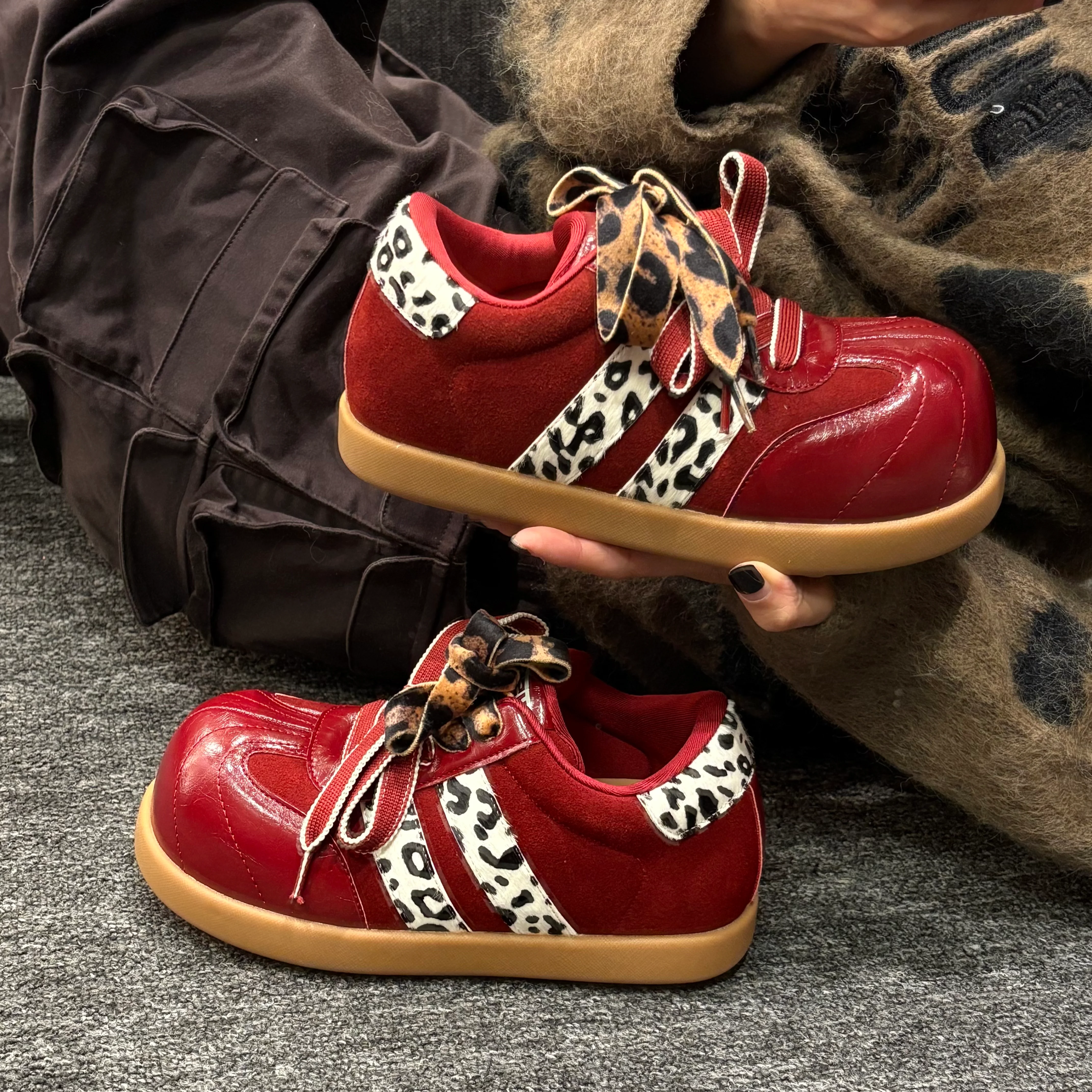 Damen Sportliche Sneakers mit modischem Animalprint und innovativem Schnürsystem Heidi Mode - Image 6