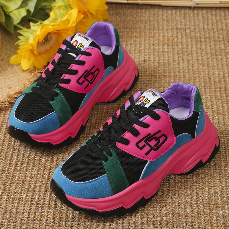Damen Sportliche Sneakers mit modischem Farbdesign und komfortabler Dämpfung Heidi Mode