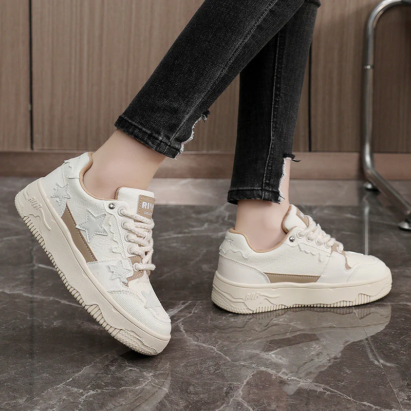 Damen Sportliche Sneakers mit modischem Stern-Design und atmungsaktiver Oberflächenstruktur Heidi Mode - Image 4