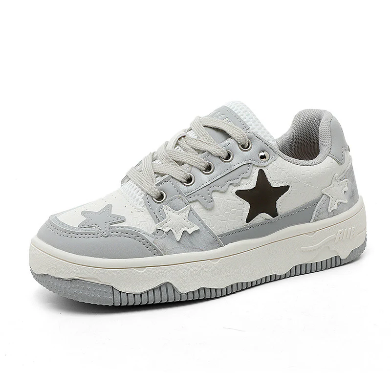 Damen Sportliche Sneakers mit modischem Stern-Design und atmungsaktiver Oberflächenstruktur Heidi Mode - Image 5