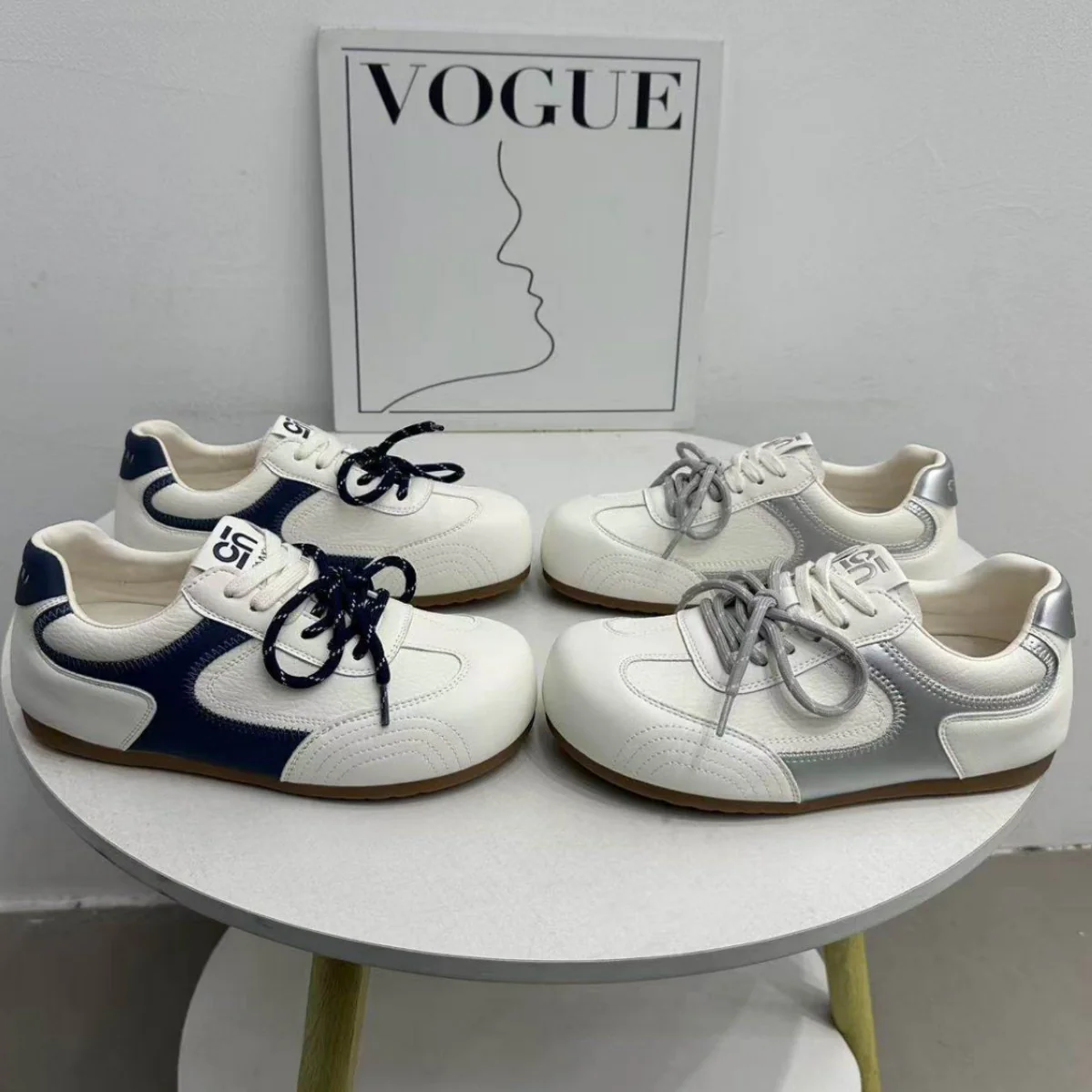 Damen Sportliche Sneakers mit modischer Lederverarbeitung und rutschfester Sohle Heidi Mode - Image 3