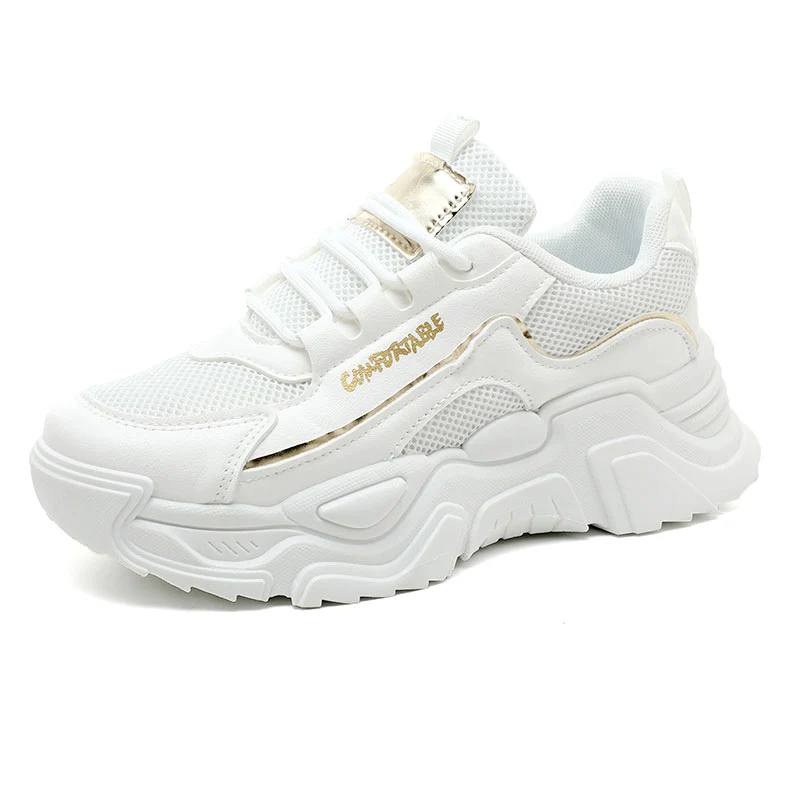 Damen Sportliche Sneakers mit modischer Metallic-Applikation und strukturierter Oberfläche Heidi Mode - Image 5