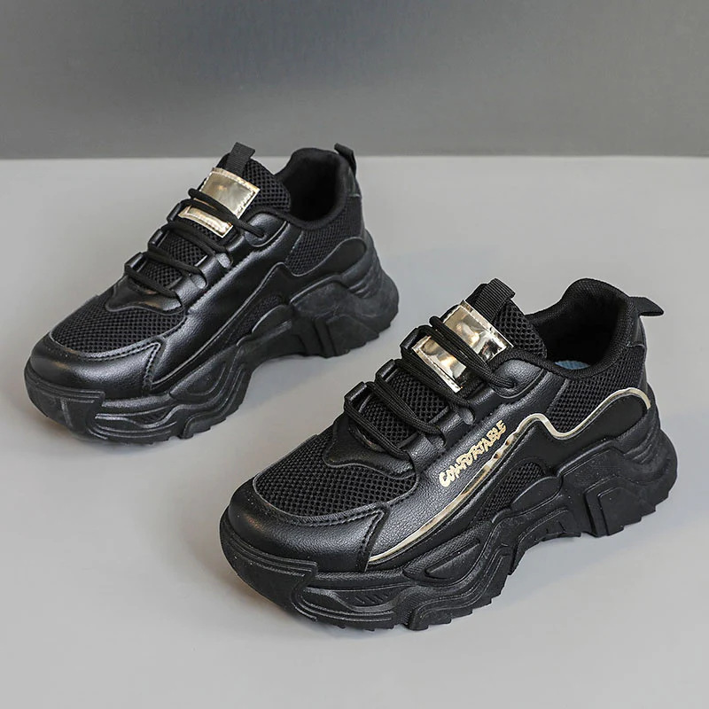 Damen Sportliche Sneakers mit modischer Metallic-Applikation und strukturierter Oberfläche Heidi Mode - Image 6