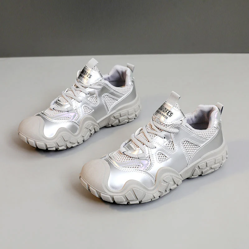 Damen Sportliche Sneakers mit reflektierender Oberfläche Heidi Mode - Image 7