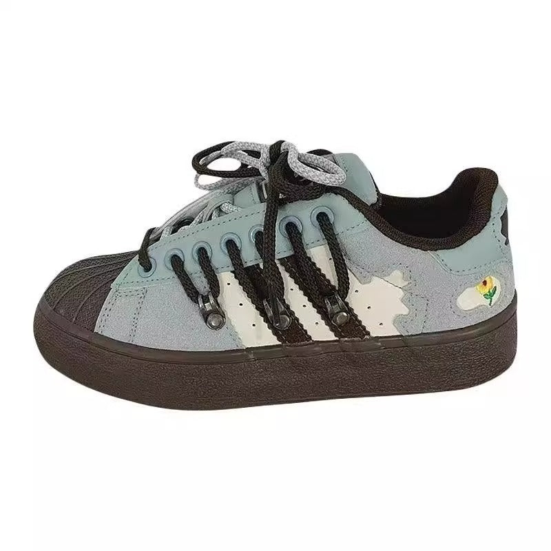 Damen Sportliche Sneakers mit robustem Gummiprofil und atmungsaktiver Oberflächenstruktur Heidi Mode - Image 5