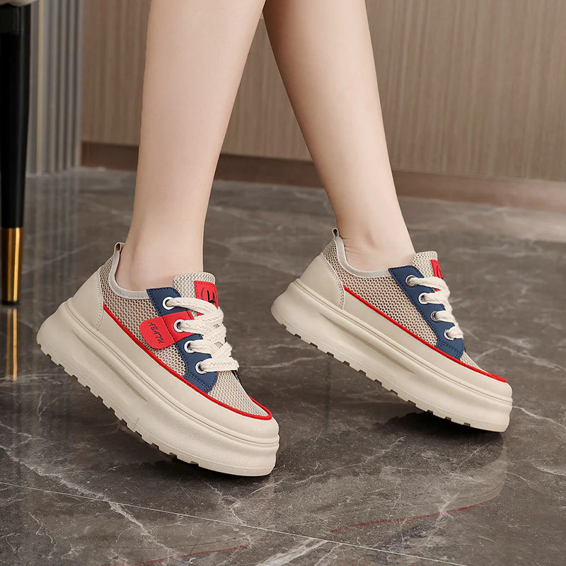 Damen sportliche Sneakers mit robustem Obermaterial und dämpfender Sohle Heidi Mode - Image 3