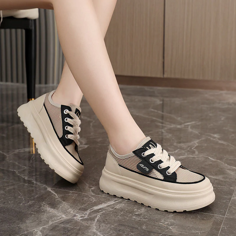 Damen sportliche Sneakers mit robustem Obermaterial und dämpfender Sohle Heidi Mode - Image 4