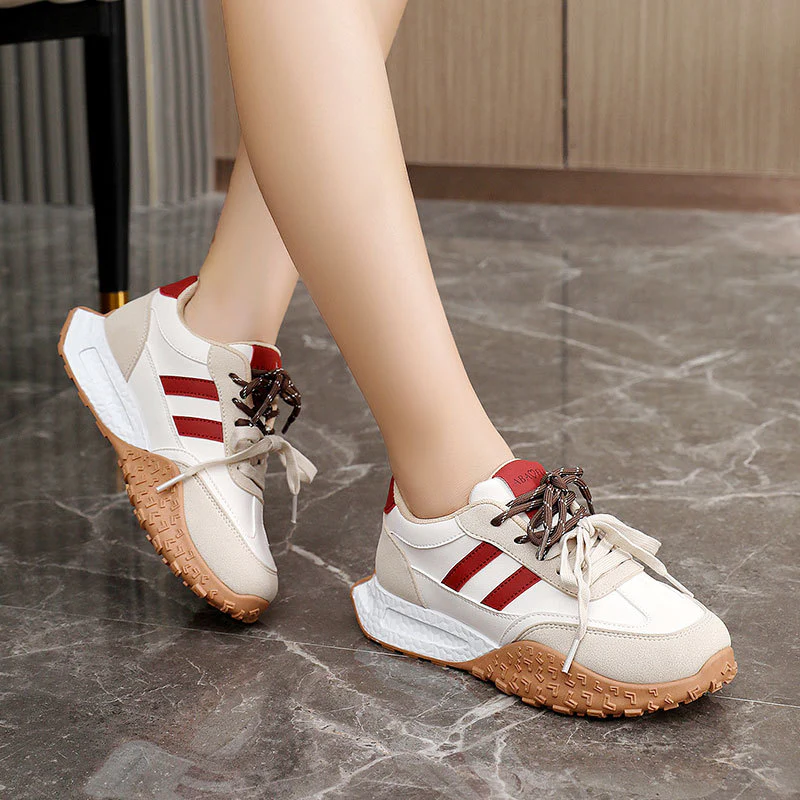 Damen Sportliche Sneakers mit rutschfester Laufsohle und atmungsaktiver Obermaterialstruktur Heidi Mode - Image 3