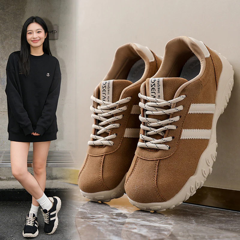 Damen sportliche Sneakers mit rutschfester Sohle und atmungsaktivem Obermaterial Heidi Mode