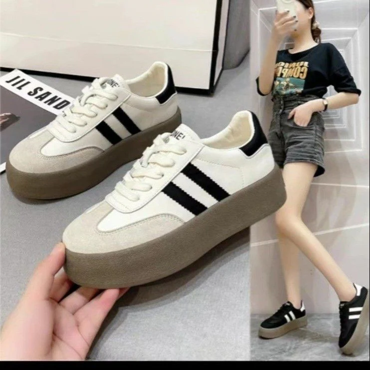 Damen sportliche Sneakers mit rutschfester Sohle und atmungsaktiver Oberflächenstruktur Heidi Mode