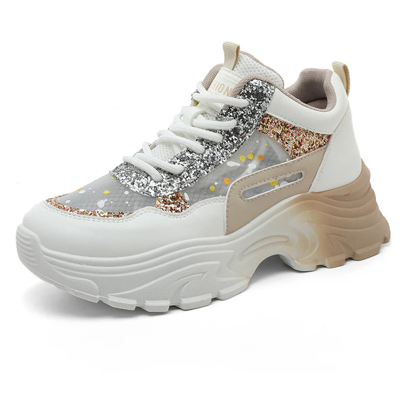 Damen Sportliche Sneakers mit schimmernden Akzenten und bequemer Dämpfung Heidi Mode - Image 5