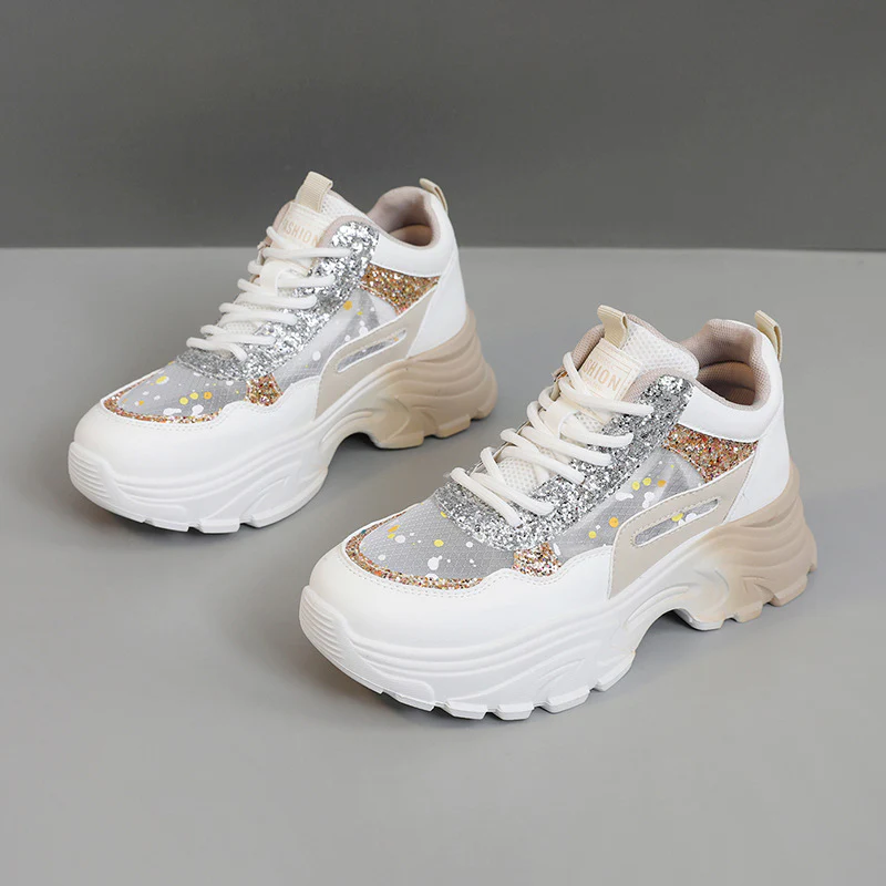 Damen Sportliche Sneakers mit schimmernden Akzenten und bequemer Dämpfung Heidi Mode - Image 6