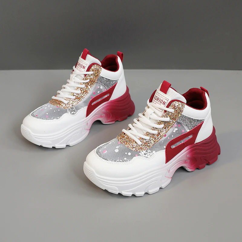 Damen Sportliche Sneakers mit schimmernden Akzenten und bequemer Dämpfung Heidi Mode - Image 8