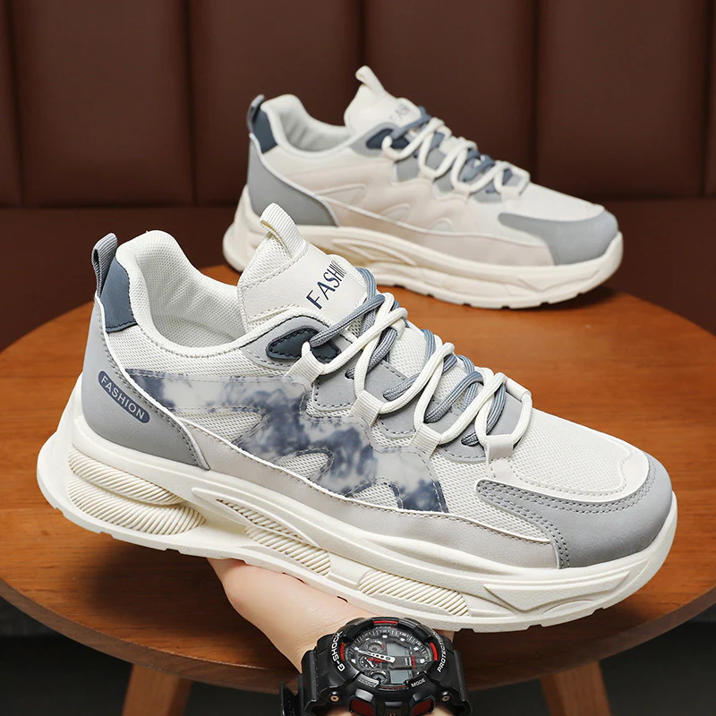 Damen Sportliche Sneakers mit stoßdämpfendem Sohlenprofil und atmungsaktiver Oberfläche Heidi Mode