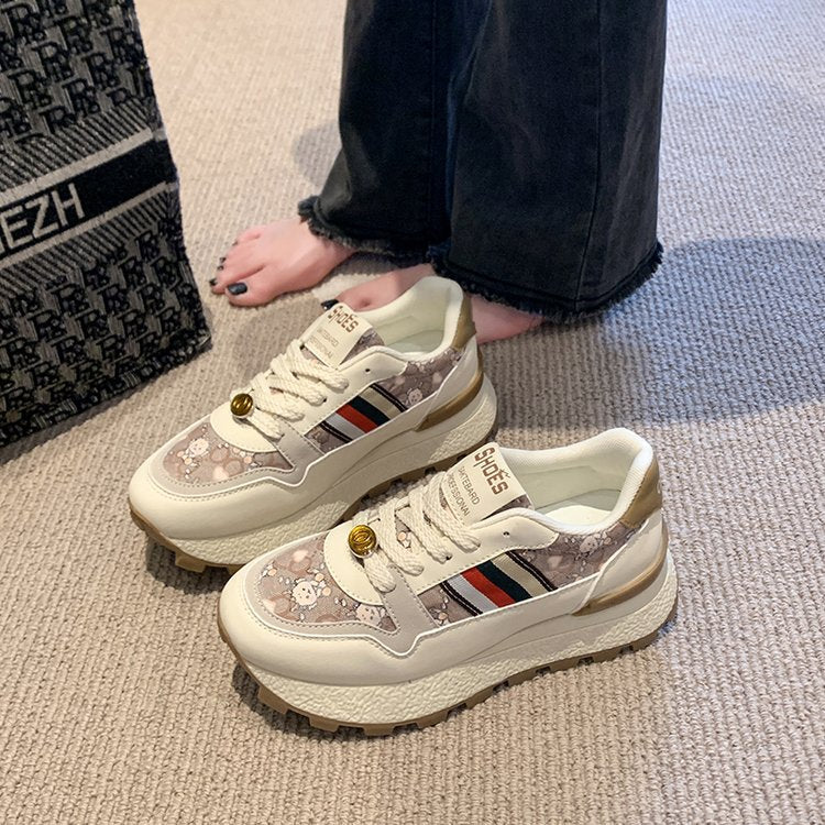 Damen Sportliche Sneakers mit trendigem Muster und dämpfender Sohle Heidi Mode