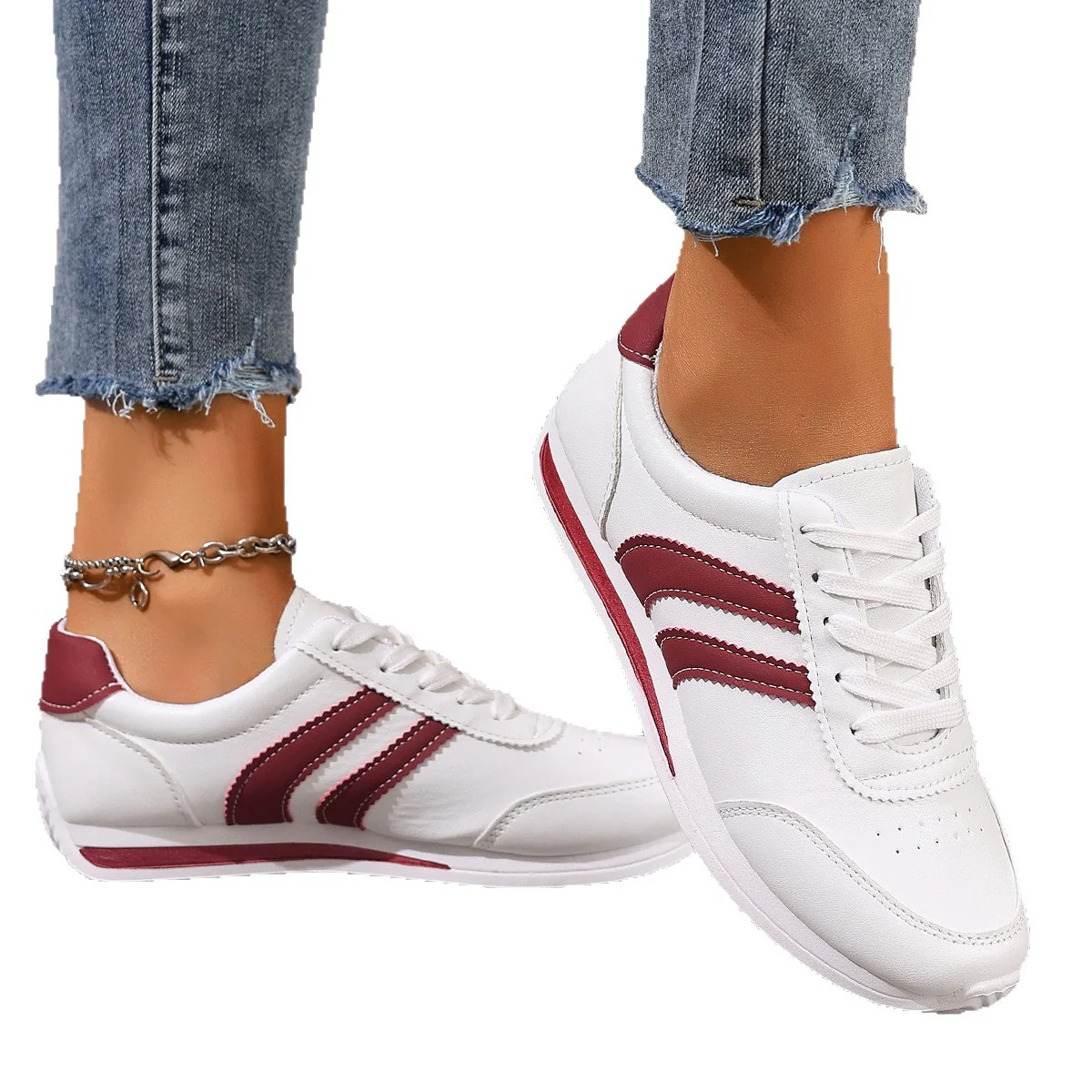 Damen Sportliche Sneakers mit trendigen Seitenelementen Heidi Mode - Image 5
