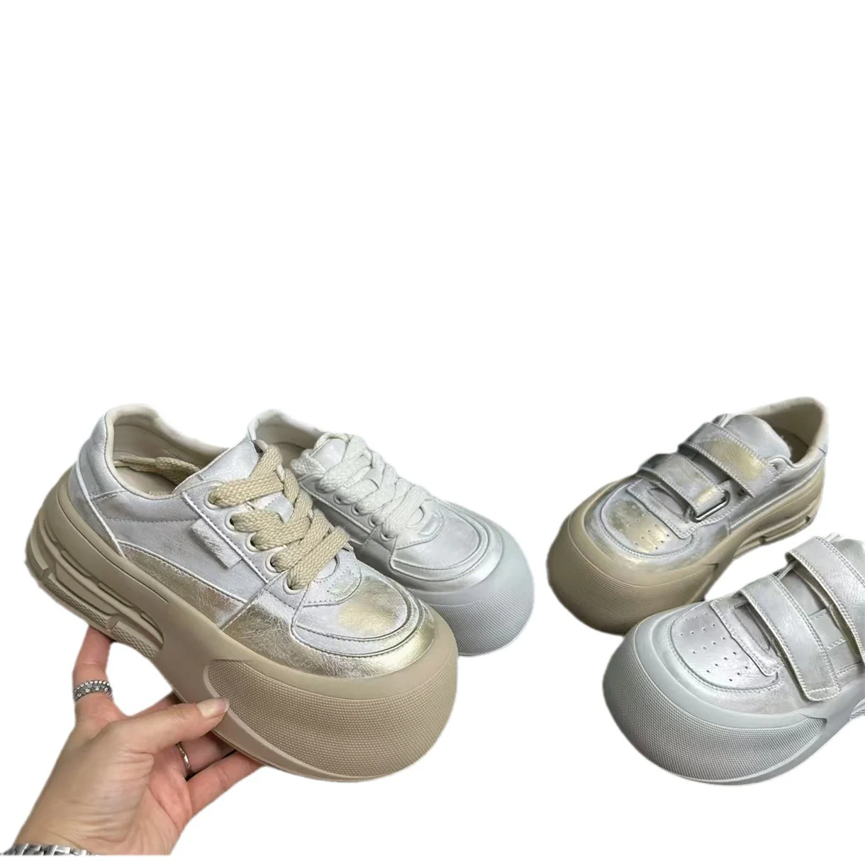 Damen Sportliche Sneakers mit velourslederner Oberflächenstruktur und dämpfendem Sohlenprofil Heidi Mode - Image 5