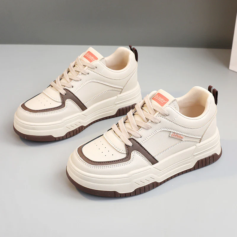Damen Sportliche Sneakers mit verstärktem Sohlenprofil und atmungsaktiver Obermaterialstruktur Heidi Mode - Image 2