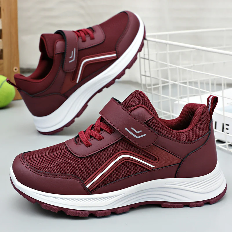 Damen Sportliche Sneakers mit verstellbarem Klettverschluss und atmungsaktivem Obermaterial Heidi Mode
