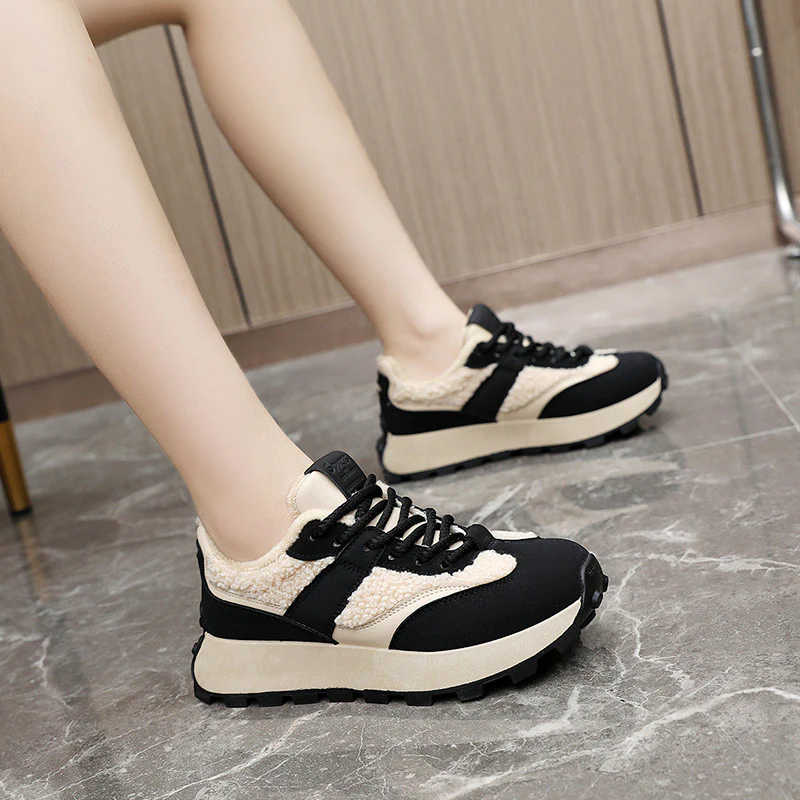Damen Sportliche Sneakers mit Warmfutter und rutschfester Laufsohle Heidi Mode - Image 3
