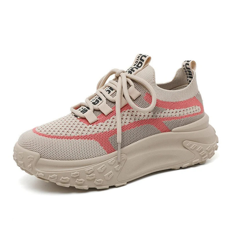 Damen sportliche Strick-Sneaker mit atmungsaktivem Obermaterial und rutschfester Sohle Heidi Mode