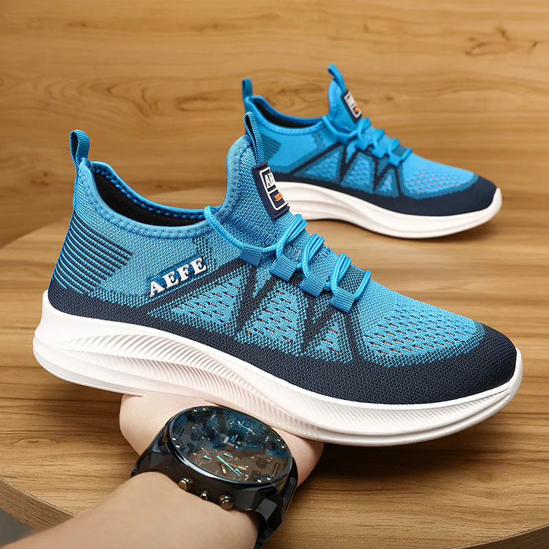 Damen Sportliche Strick-Sneakers mit rutschfester Sohle und atmungsaktivem Obermaterial Heidi Mode