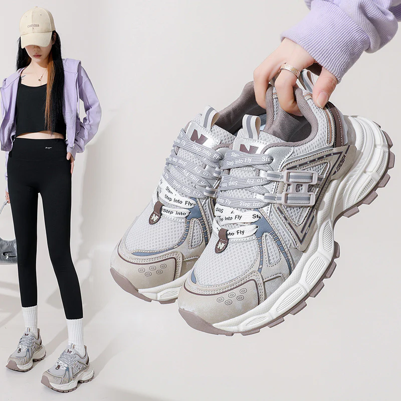 Damen Sportliche Trailrunning Sneakers mit atmungsaktivem Obermaterial und rutschfester Sohle Heidi Mode