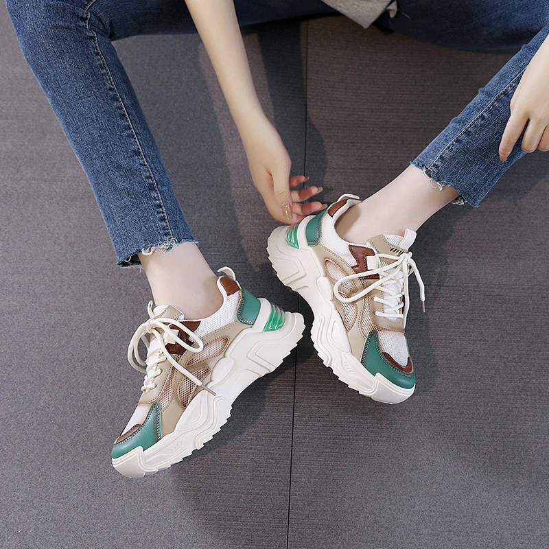 Damen Sportliche Trend Sneakers mit atmungsaktiver Obermaterialstruktur und innovativer Dämpfung Heidi Mode - Image 2