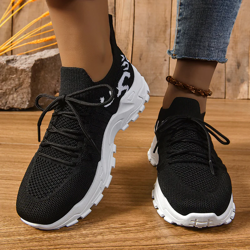 Damen Sportliche und atmungsaktive Laufschuhe mit elastischem Obermaterial Heidi Mode - Image 4