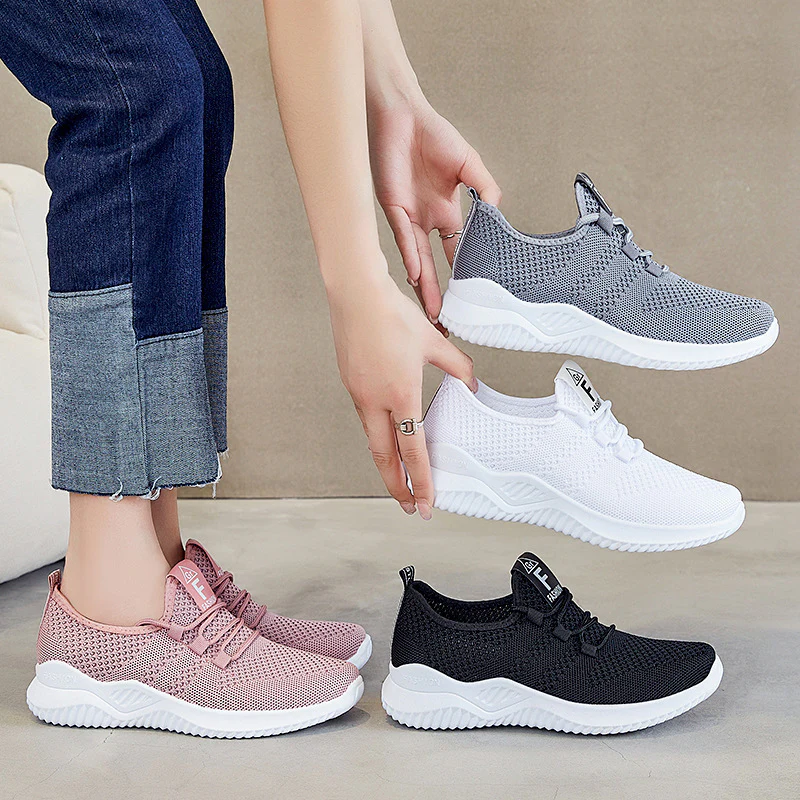 Damen Sportliche und atmungsaktive Sneakers mit flexiblem Strickoberteil Heidi Mode - Image 4