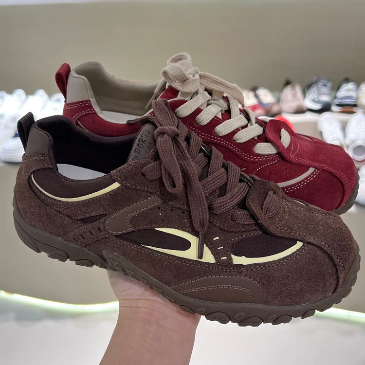 Damen Sportliche Wildledersneaker mit atmungsaktivem Mesh-Einsatz Heidi Mode - Image 2