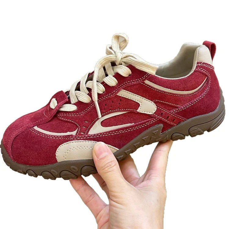 Damen Sportliche Wildledersneaker mit atmungsaktivem Mesh-Einsatz Heidi Mode - Image 5