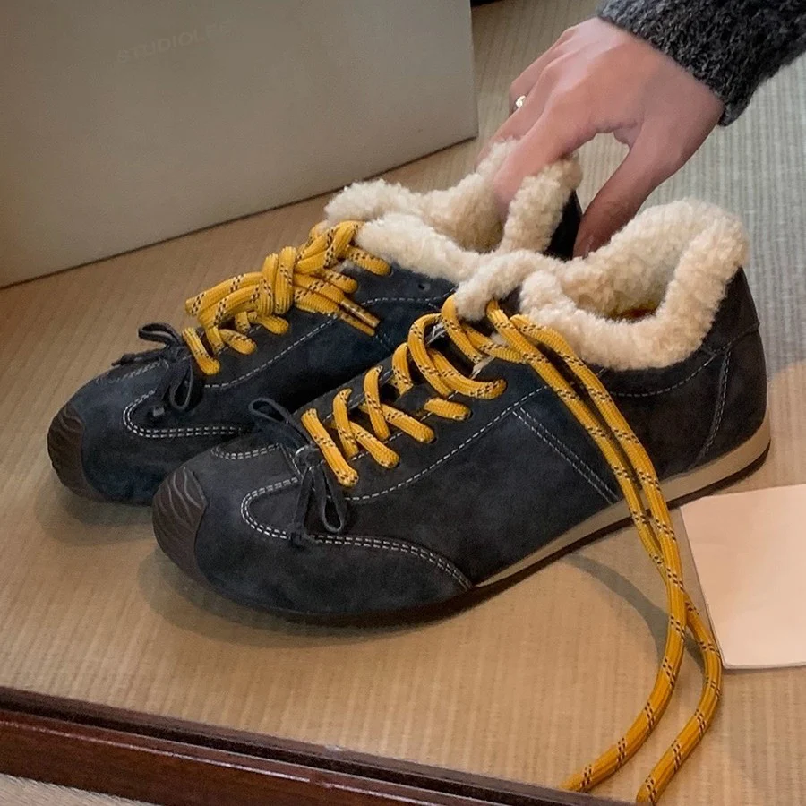 Damen Sportliche Winter-Sneaker mit kuscheligem Kunstfellkragen und rutschfester Sohle Heidi Mode - Image 3