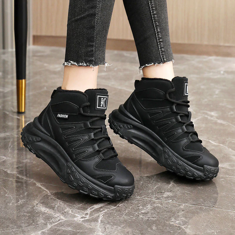 Damen Sportliche Winter Sneakers mit hochgezogenem Schaft und rutschfester Sohle Heidi Mode - Image 4